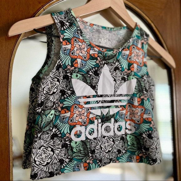 🦋 5/$25 BUNDLE • Adidas Girls Jungle Zoo Animals Tank Top, Activewear - Picture 3 of 5
